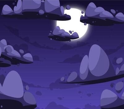 cartoon-night-sky-summer-evening-scene-with-stars-and-moon-summer-night-panoramic-view-with-clouds-and-fog-banner-illustration-of-nature-vector